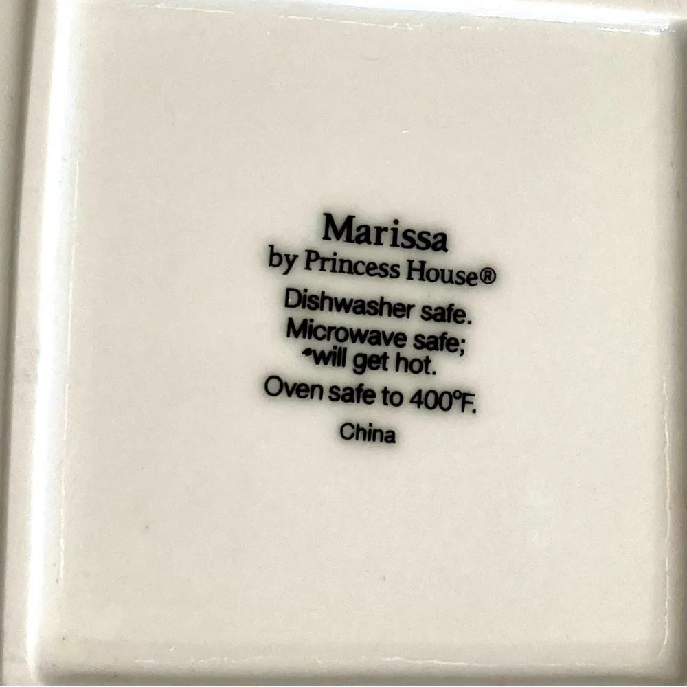 Princess House White Porcelain Serving Platter Marissa Square Oven Safe Tray